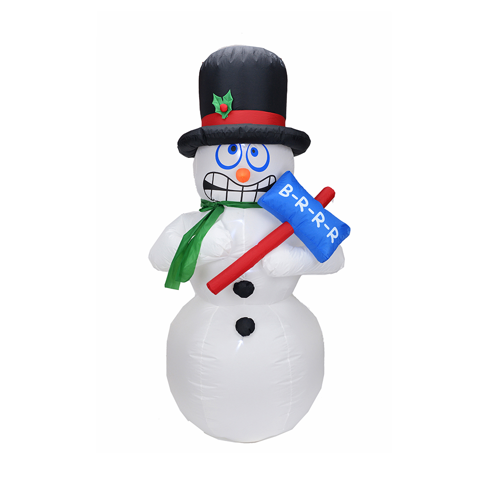 Bonhomme de neige frissonnant gonflable de Noël de 180 cm (lumières LED)